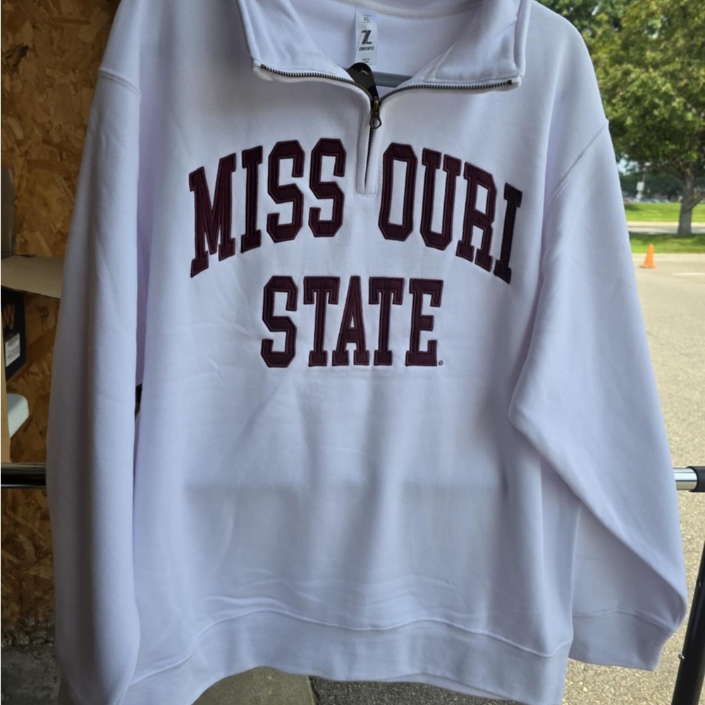 Missouri State White Quarter-zip Sweatshirt